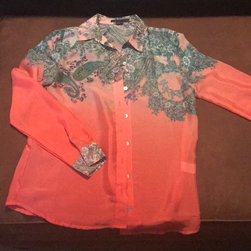 🌺Sheer button down top